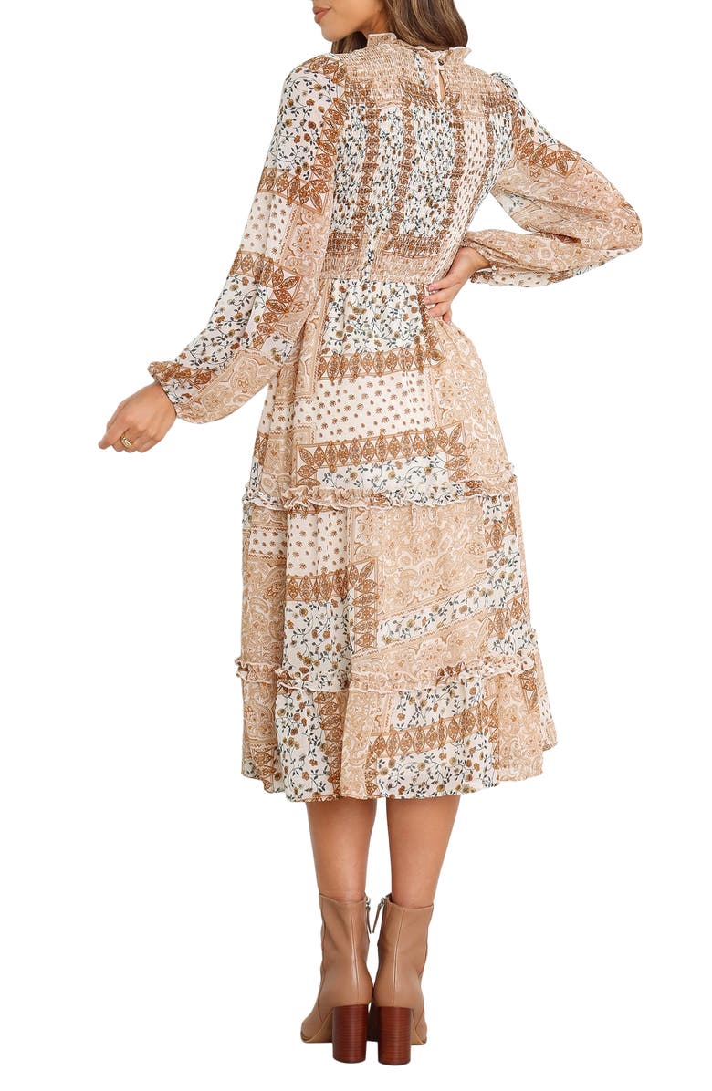 Petal & Pup Nassia Floral Long Sleeve Midi Dress, Alternate, color,