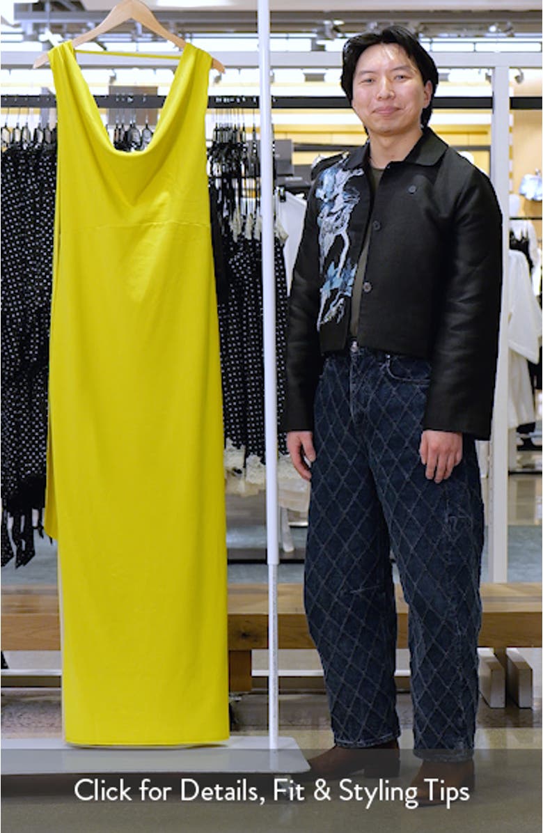 Brullo Draped Column Gown, sales video thumbnail