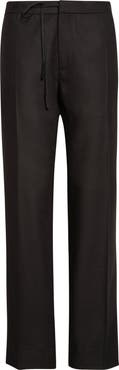 Maison Margiela Straight Leg Virgin Wool Flannel Trousers