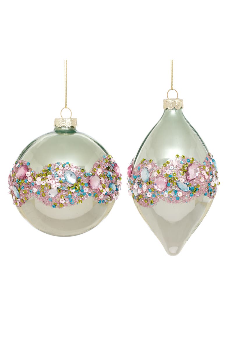 Jeweled Band Ornament, Box of 6, Main, color, Light Pink