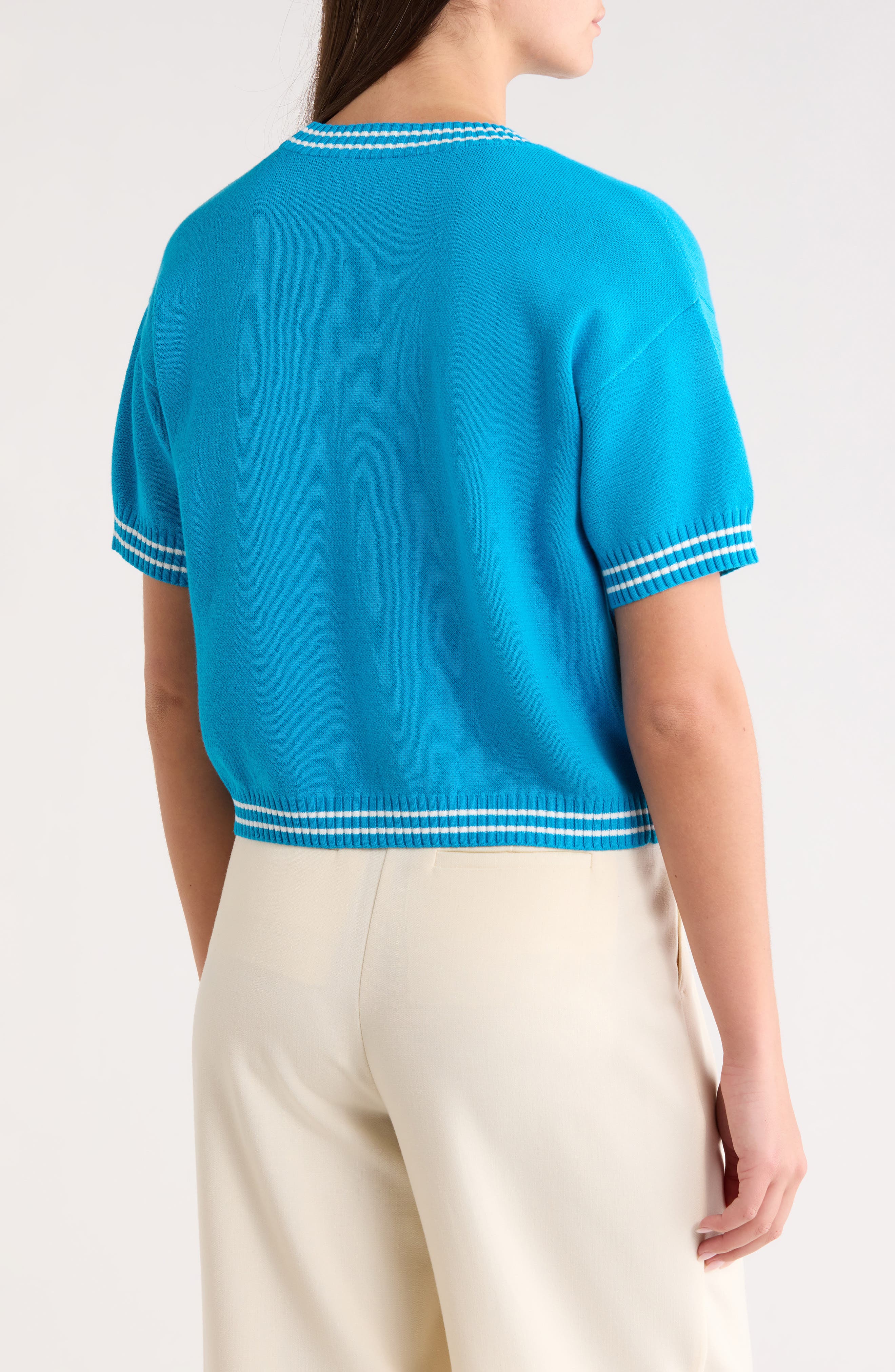 Brissy Cherry Short Sleeve Sweater - image 2