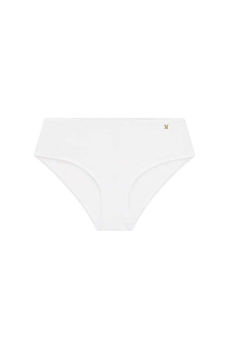 Nudea The Stretch Mid Rise Bikini Brief, Alternate, color, White