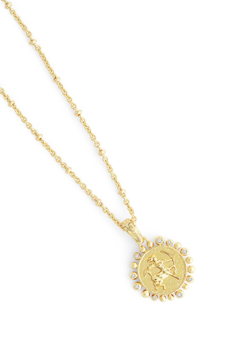Anabel Aram Jewelry Zodiac Cubic Zirconia Pendant Necklace, Alternate, color, Sagittarius