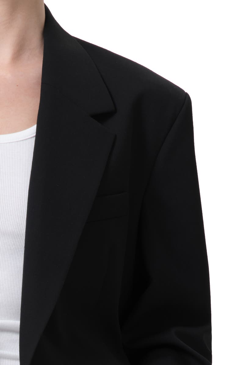 AGOLDE Callie Crop Blazer, Alternate, color, Black