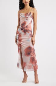 Open Edit Mesh Maxi Dress