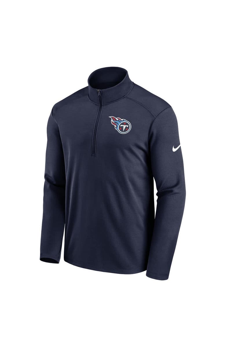 Nike Men's Nike Navy Tennessee Titans Logo Pacer Performance Half-Zip Jacket, Alternate, color, Navy