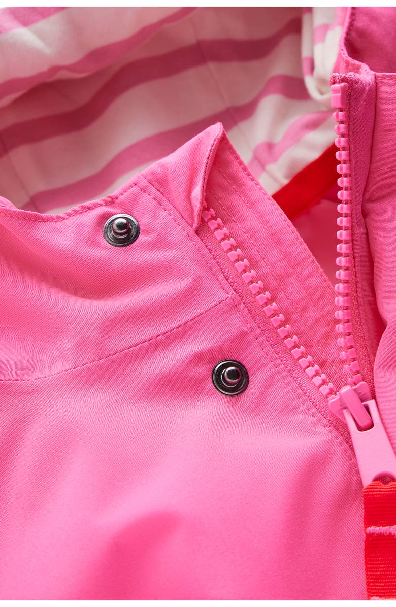 Mini Boden Kids' Waterproof Hooded Jacket, Alternate, color, Sorbet Pink Monster
