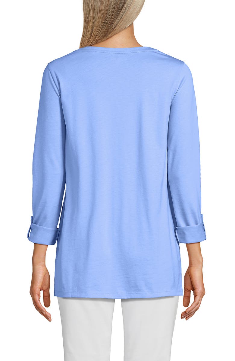 Supima Cotton Adjustable 3/4 Sleeve Boatneck Tunic