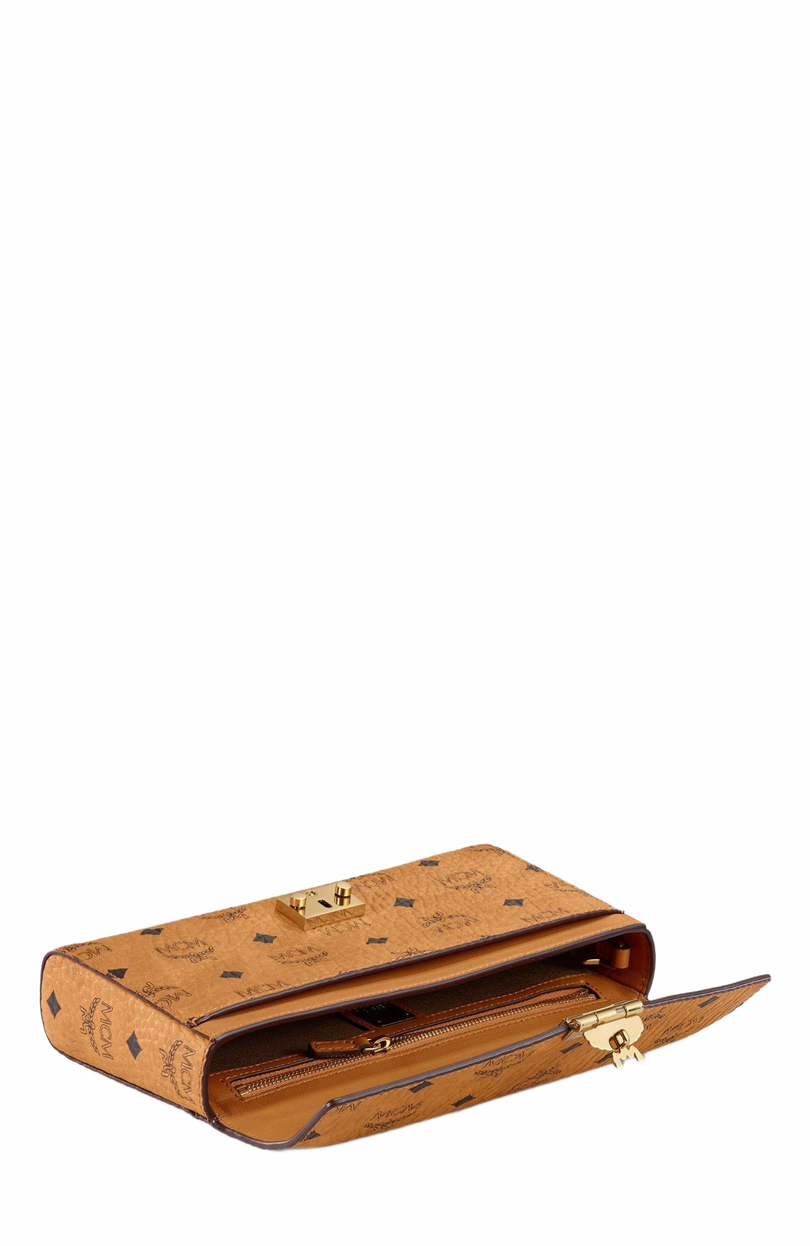 MCM Tracy Crossbody in Visetos, Alternate, color, Cognac