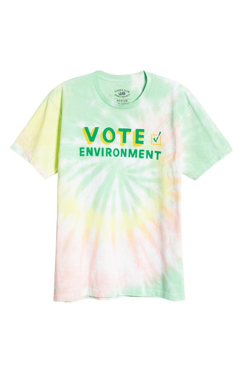 Parks Project x Sierra Club Tie Dye Vote Graphic Tee, Alternate, color, 