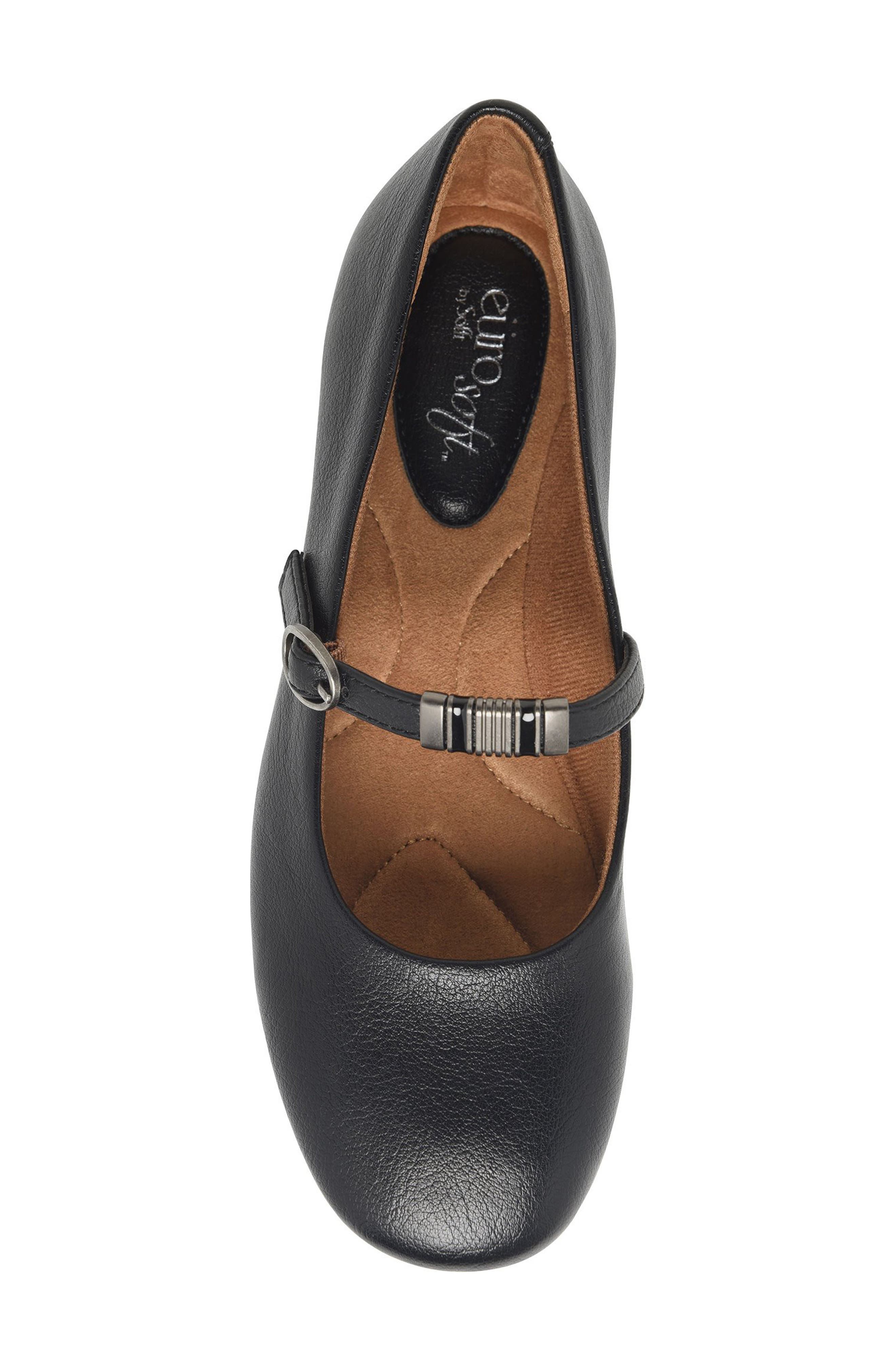 EUROSOFT Khloe Mary Jane Flat, Alternate, color, Black