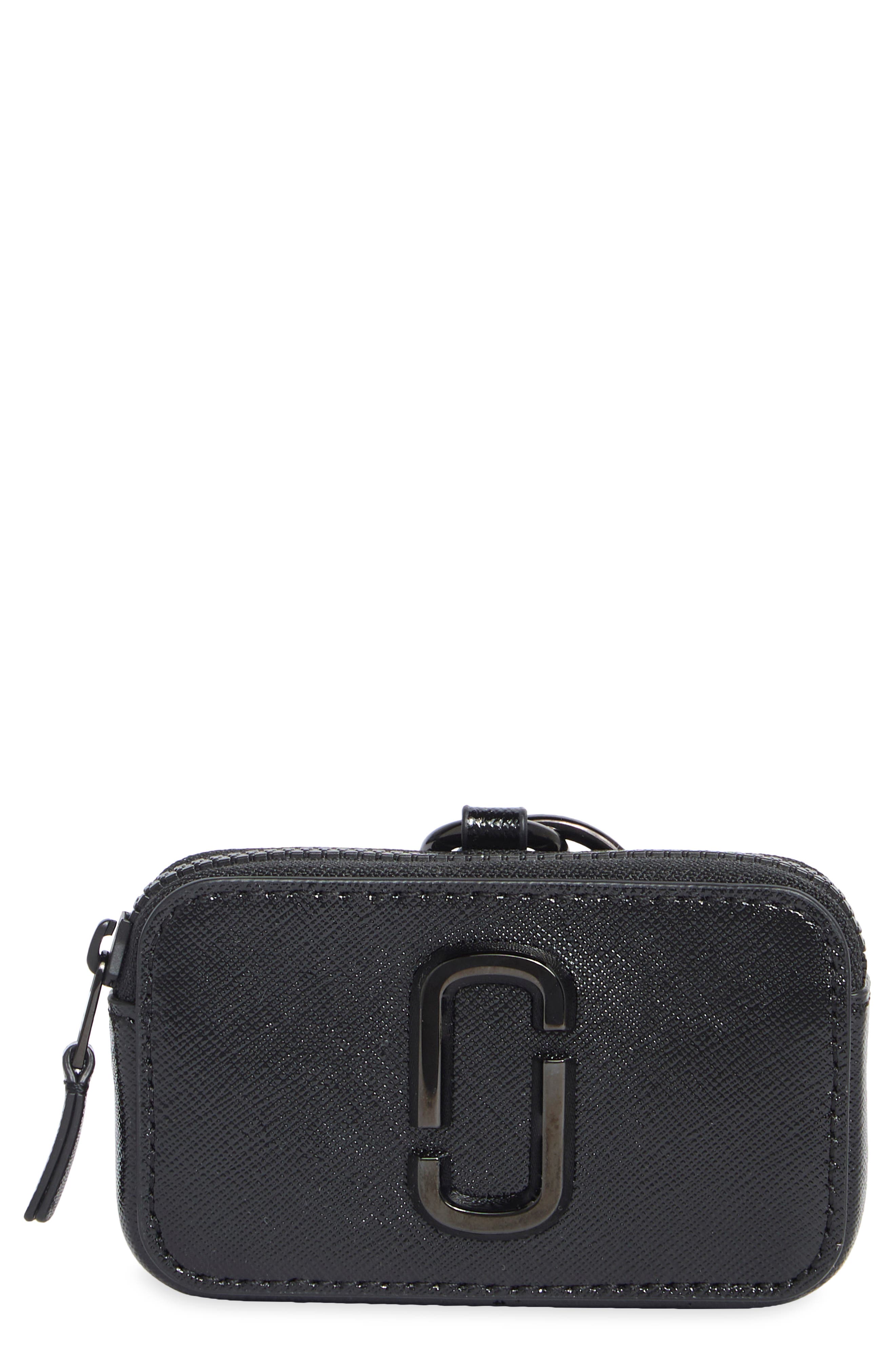 The Nano Snapshot Charm Pouch, Main, color, BLACK