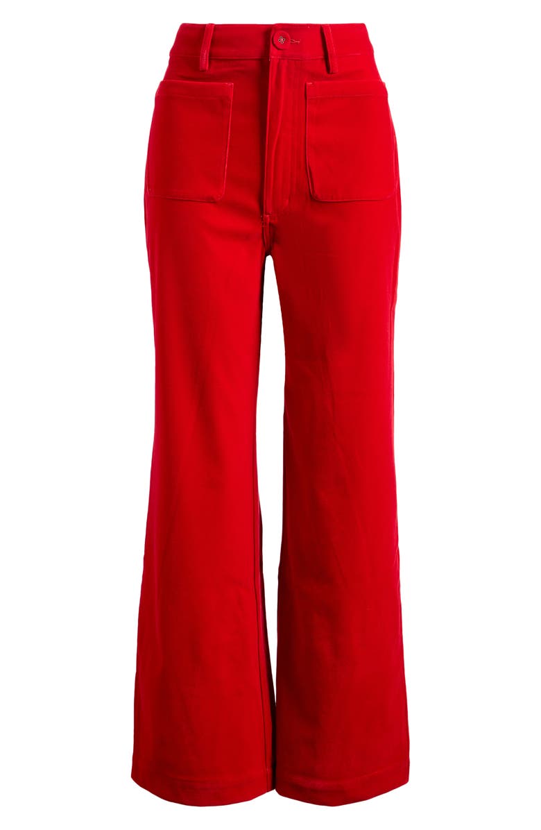 Rolla’s Sailor Flare Leg Velvet Pants, Alternate, color, 