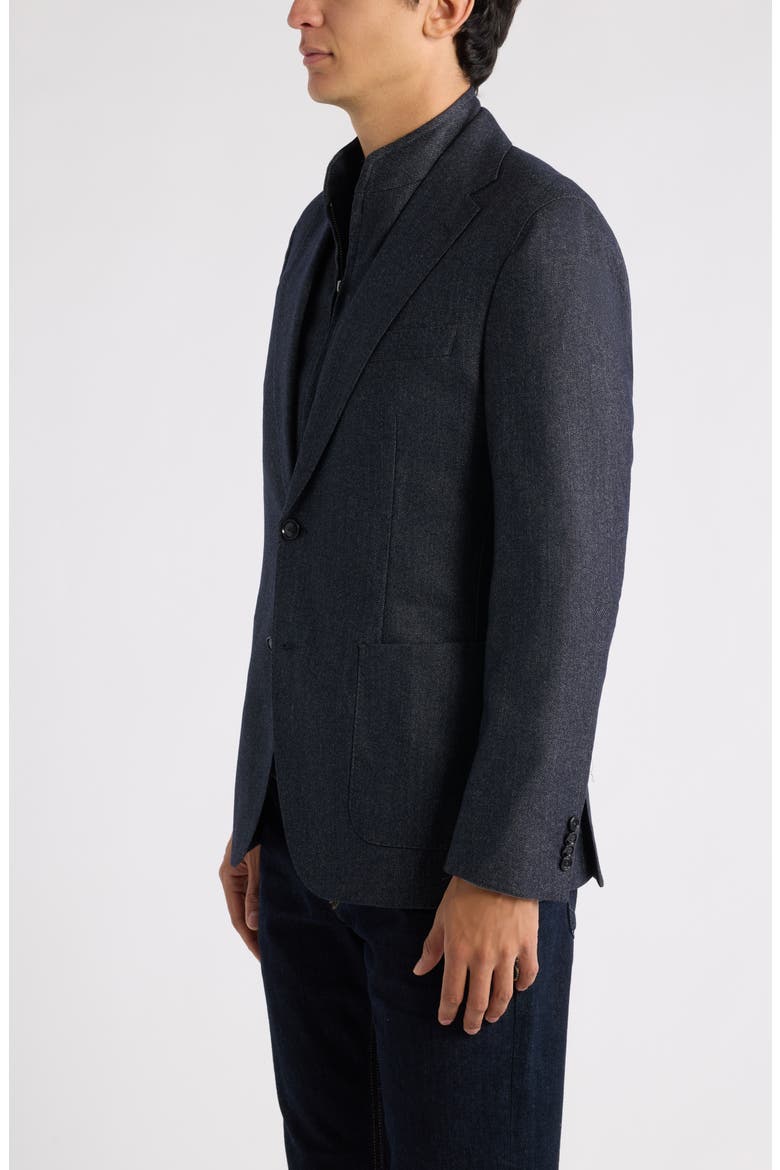 Hutson Slim Fit Sport Coat with Bib, Alternate, color, DARK BLUE