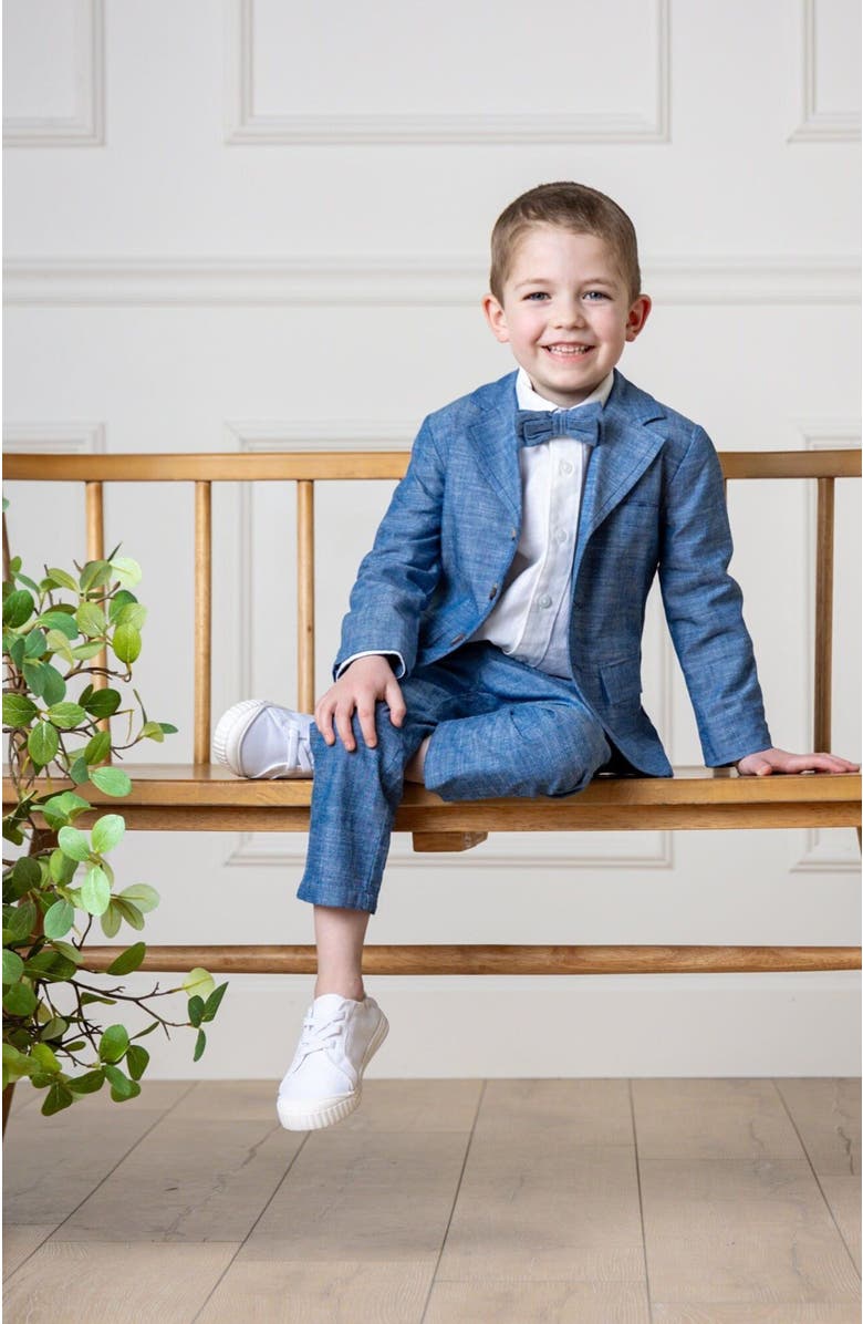 Hope & Henry Boys' Organic Chambray Suit Jacket, Toddler, Alternate, color, 