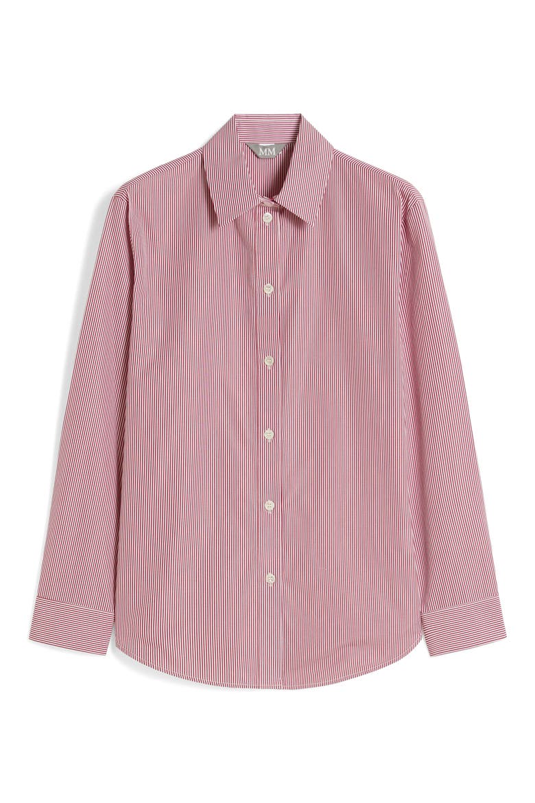 Panfilo Stripe Button-Up Shirt, Alternate, color, DARK RED