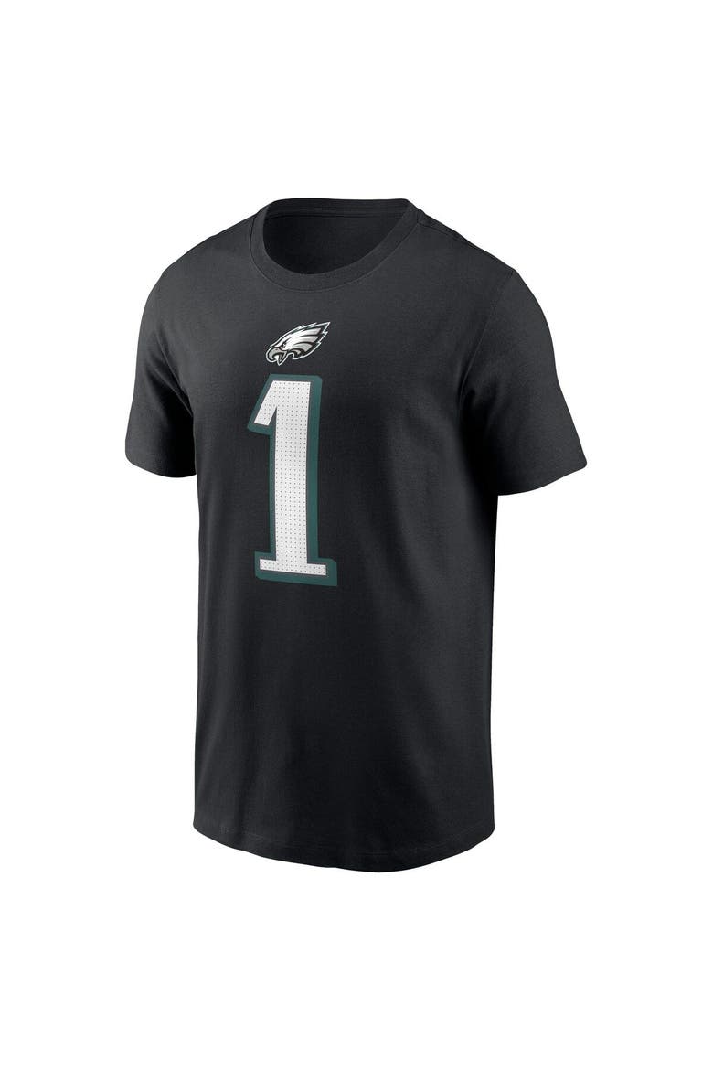 Men's Nike Jalen Hurts Black Philadelphia Eagles Player Name & Number T-Shirt, Alternate, color, Black