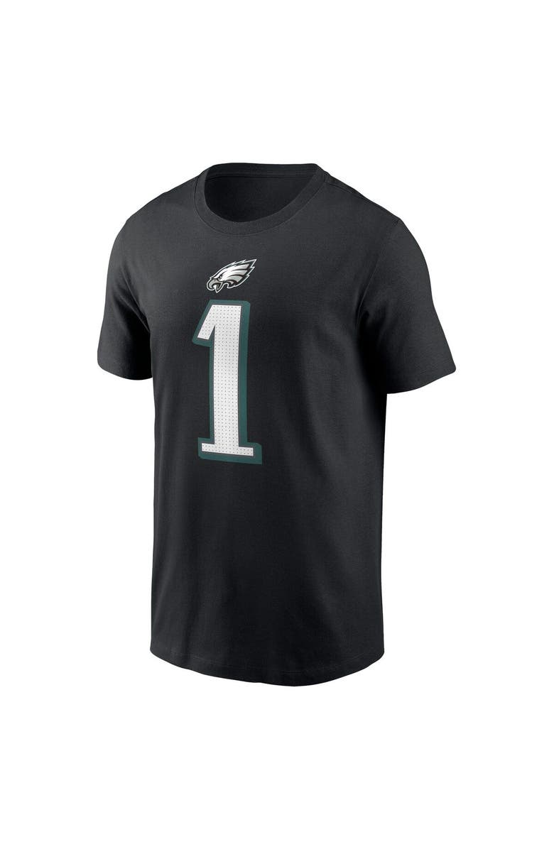 Nike Men's Nike Jalen Hurts Black Philadelphia Eagles Player Name & Number T-Shirt, Alternate, color, Black
