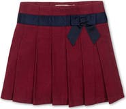 Hope & Henry Kids' Organic Brushed Cotton Pleated Skirt with Bow
