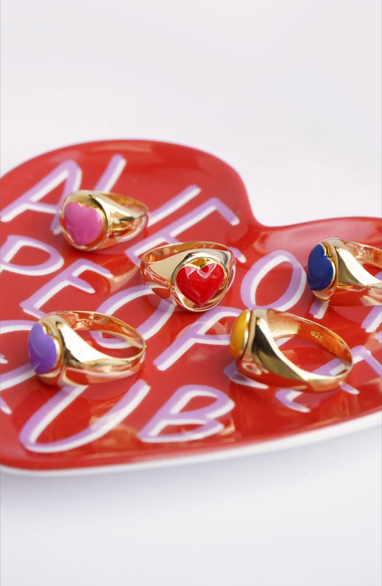 Wilhelmina Garcia Red Heart Ring, Alternate, color, 