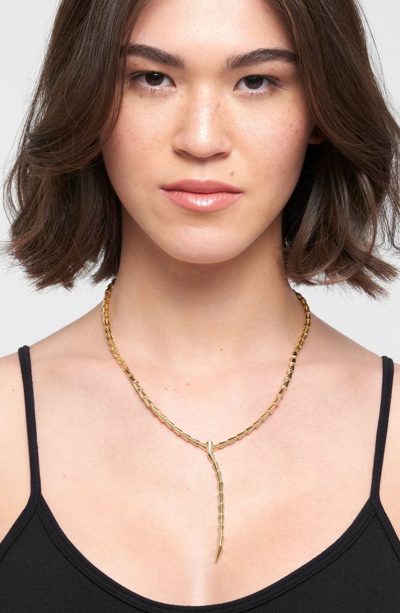 Adornia Lariat Necklace, Alternate, color, Gold