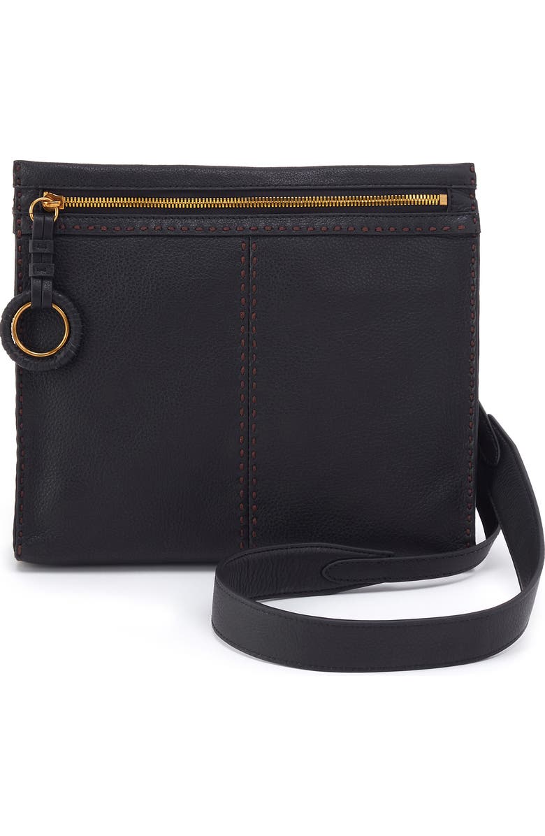 HOBO Medium Austin Leather Crossbody Bag, Main, color, Black