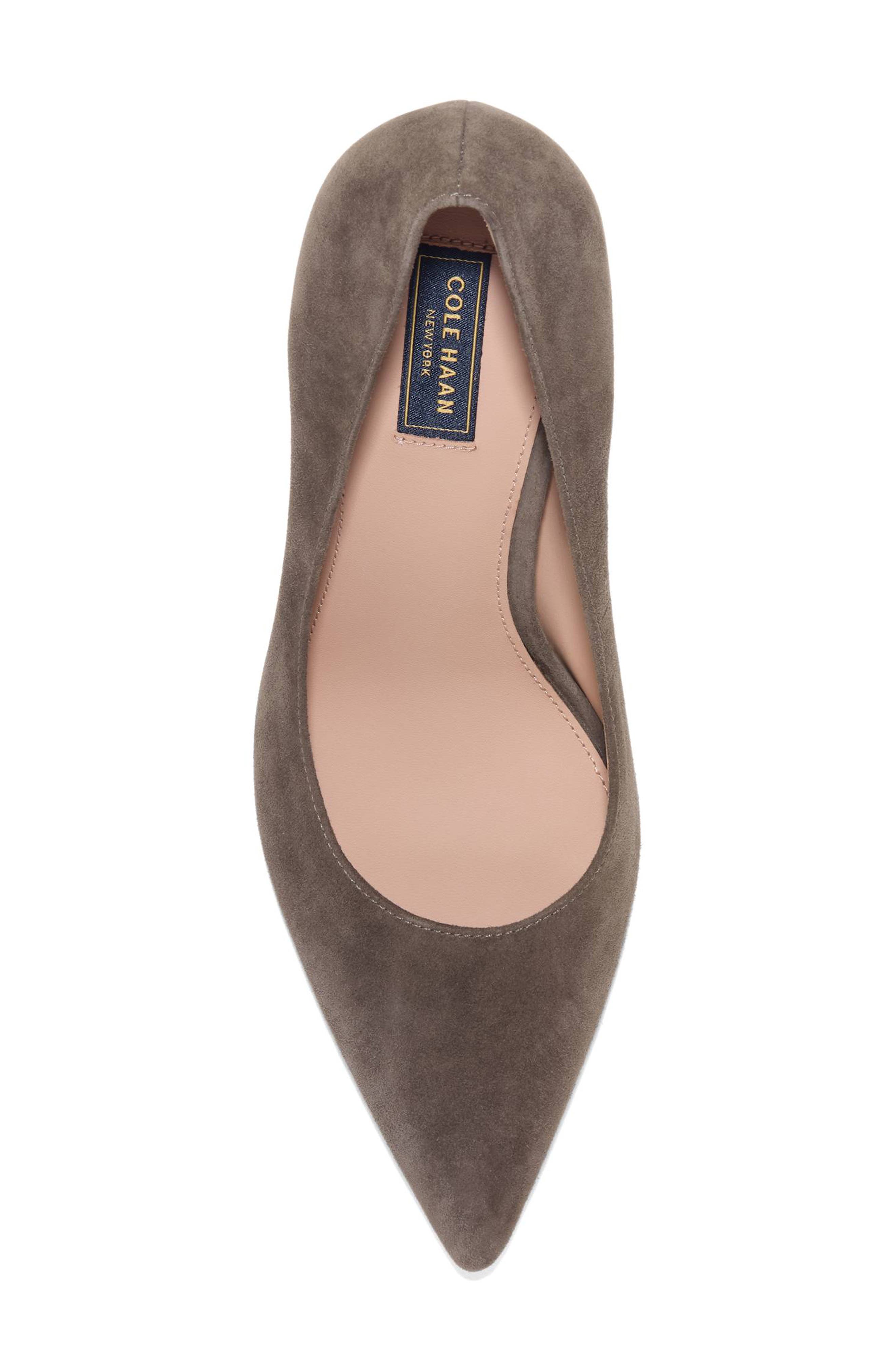 Hansell Pointed Toe Pump, Alternate, color, DEEP OLIVE SUEDE