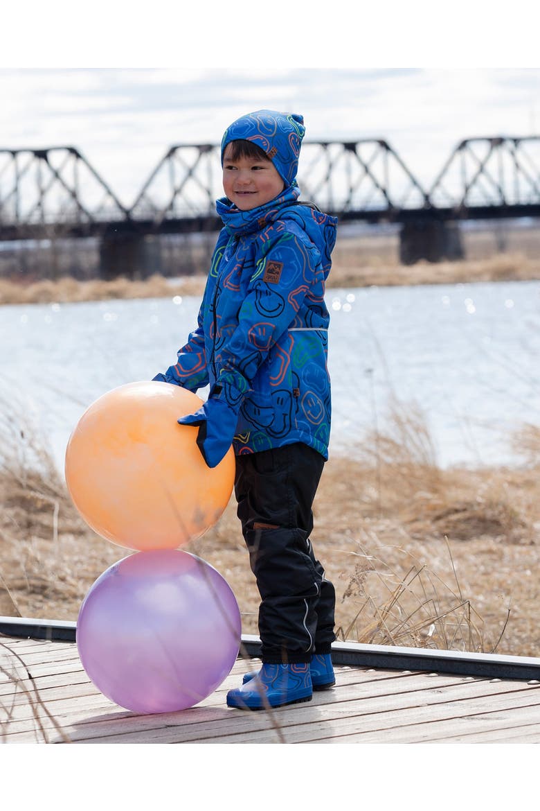 Boy Two-Piece Mid-Season Smileys Outerwear Set, Alternate, color, Blue Printed Smileys