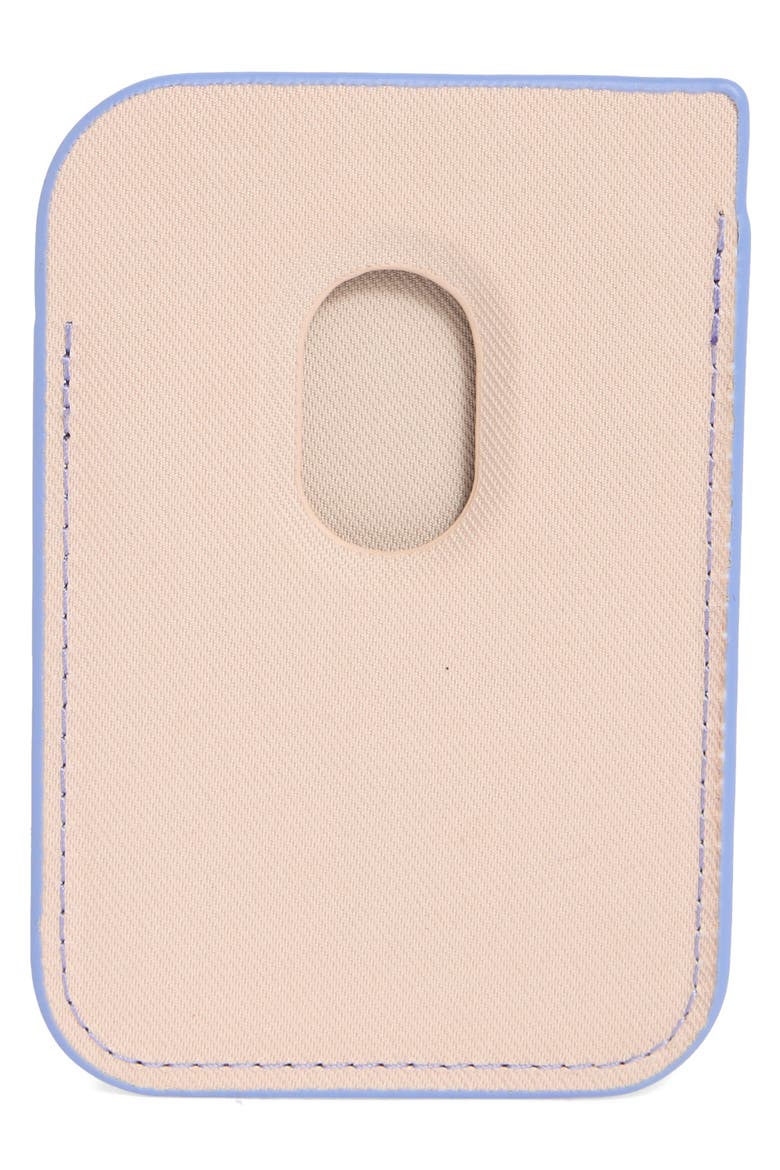 Magnetic Leather Card Case, Alternate, color, DARK PERIWINKLE MULT