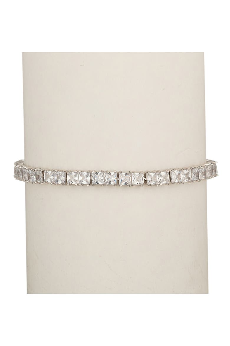Claire Cubic Zirconia Tennis Bracelet, Alternate, color, WHITE/ SILVER