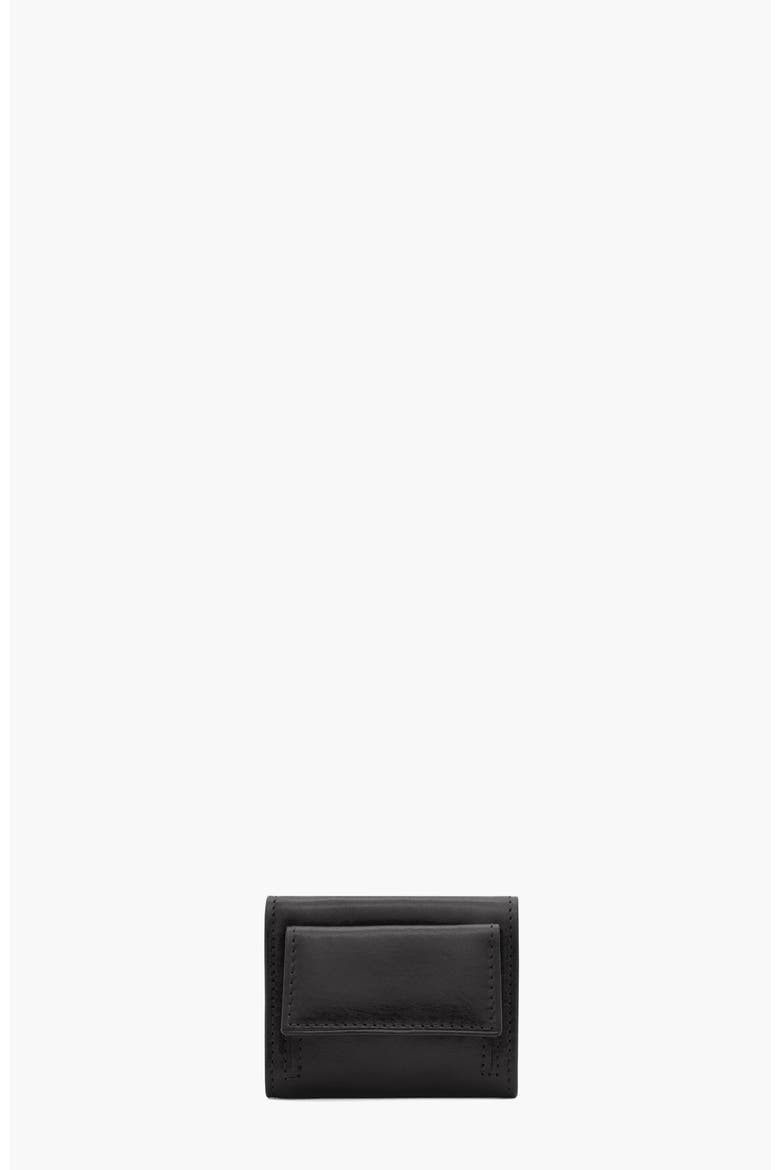Gentleman Compact Trifold Leather Wallet 539, Alternate, color, Black