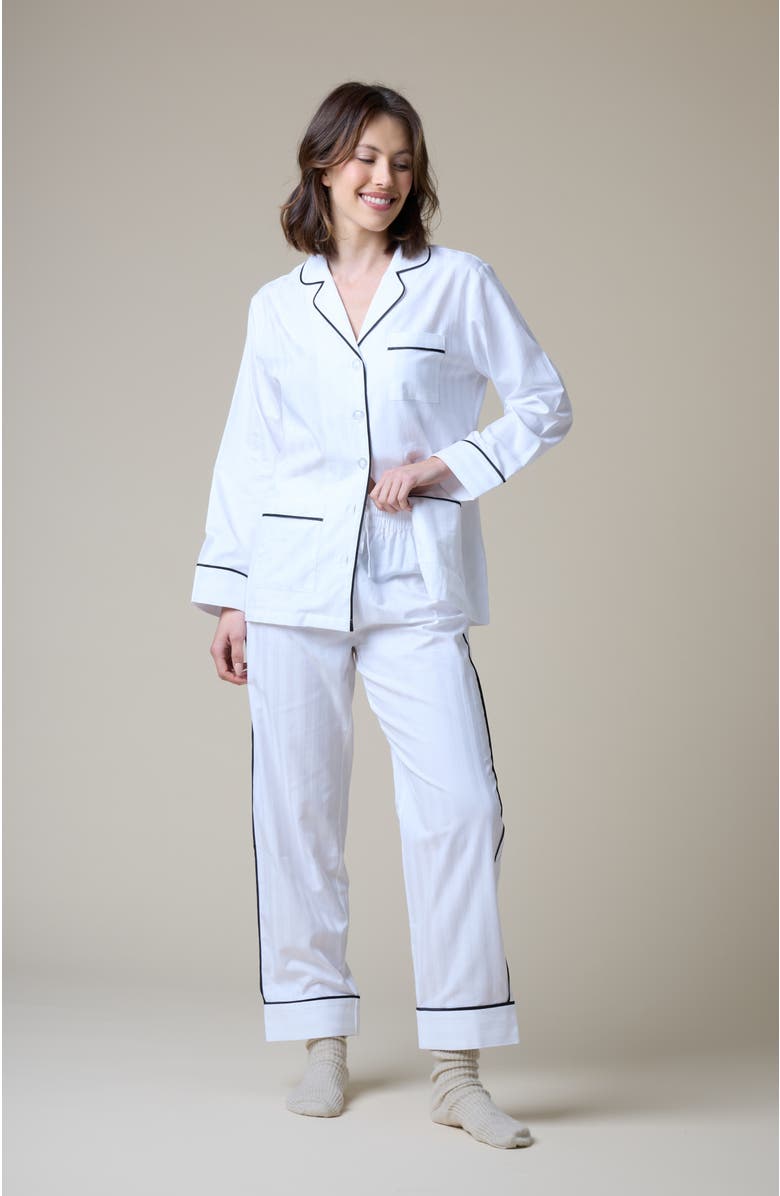 KIP Premium Cotton Long Pajama Gift Set, Alternate, color, Monochrome