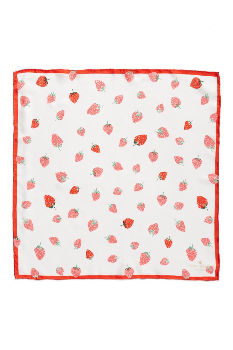 tossed berry silk bandana, Alternate, color, CREAM