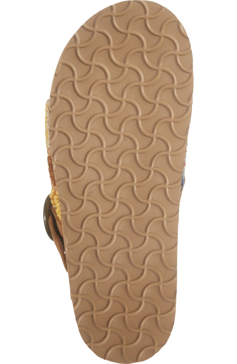 Laidback London Drift French Knot Slide Sandal, Alternate, color, Mustard Suede / Multi
