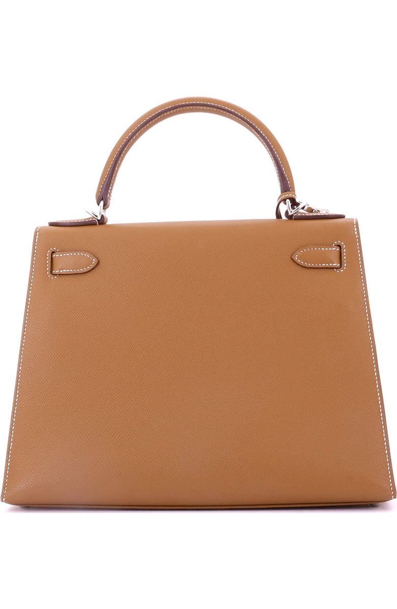 Pre-Owned Hermes Kelly Handbag Brown Epsom with Palladium Hardware 28, Alternate, color,
