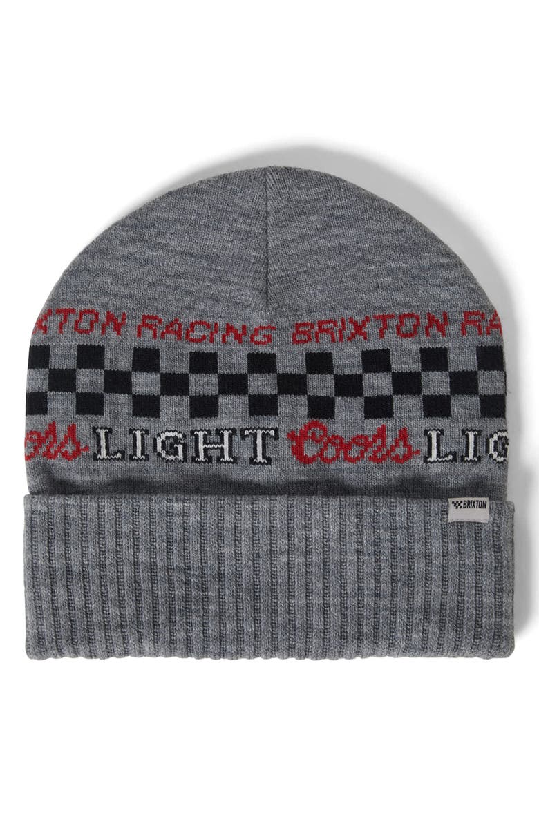 Brixton Coors<sup>®</sup> Light Racing Beanie, Main, color, Silver