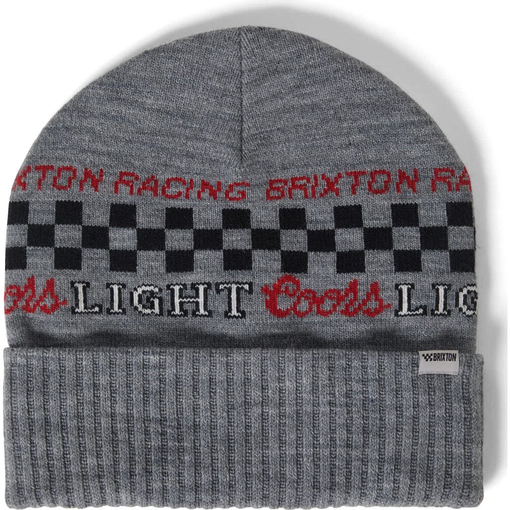 Brixton Coors® Light Racing Beanie In Gray