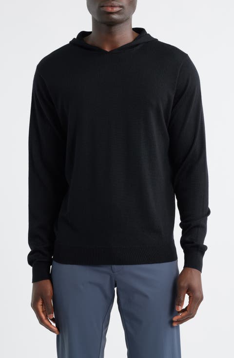 Autumn Crest Merino Wool Blend Hooded Sweater