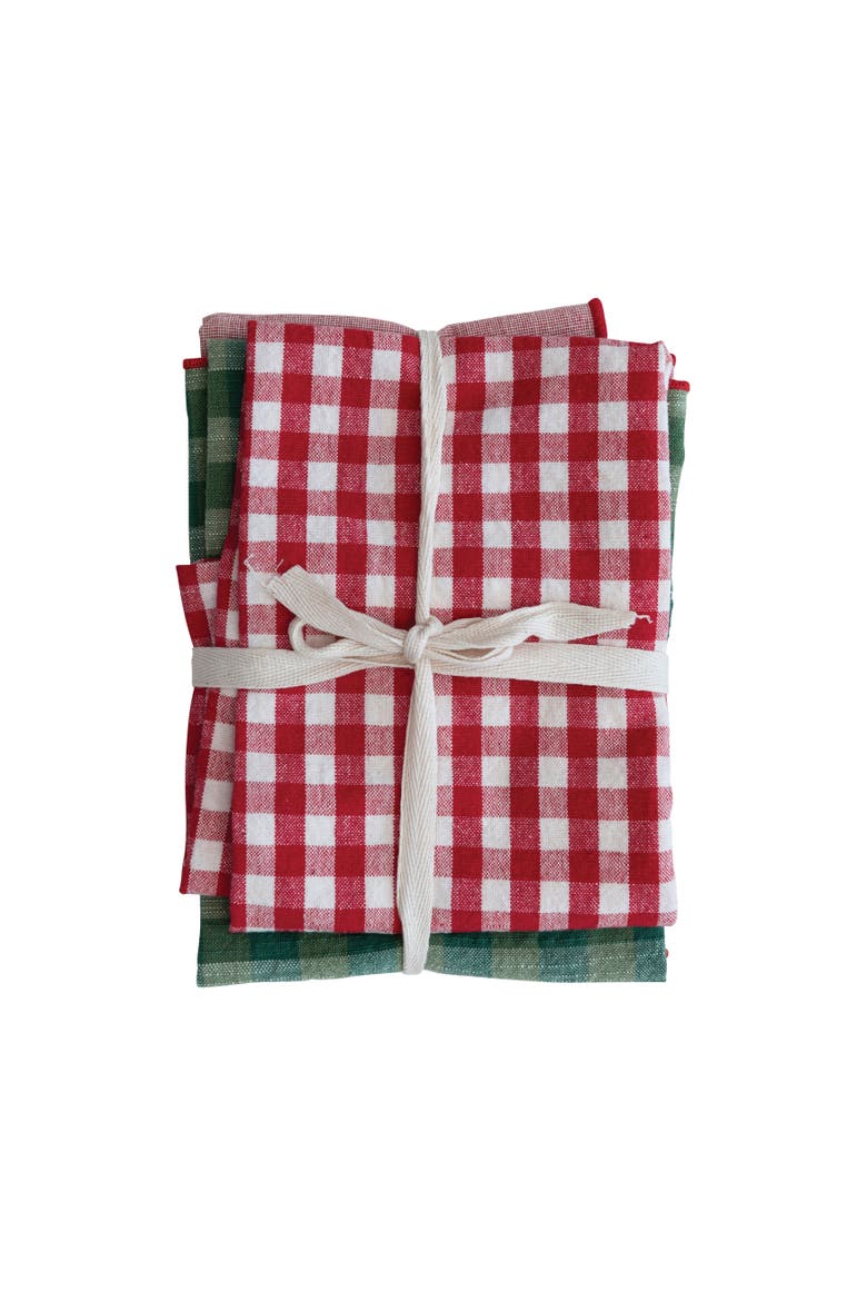 Woven Cotton Tea Towels, Set of 3, Main, color, Multi