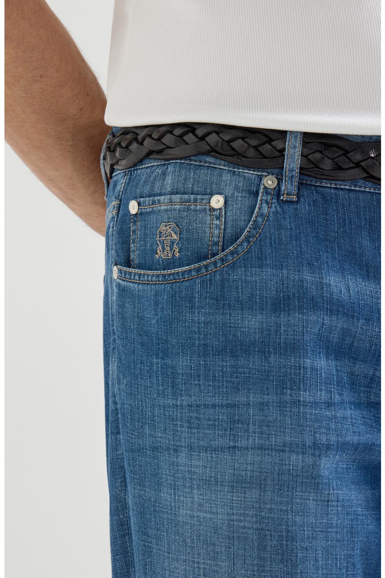 Lightweight denim trousers, Alternate, color, Medium Denim