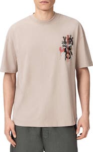 AllSaints Oversize Serrate Graphic T-Shirt