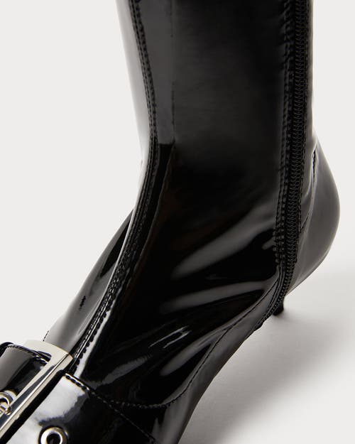 Weworewhat Knee High Buckle Boot In Black
