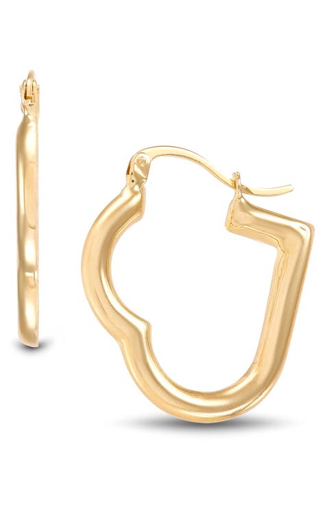 Heart Tube Hoop Earrings