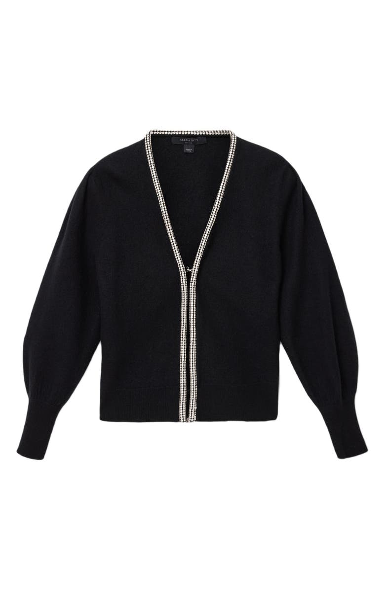 AllSaints Odell Wool Cardigan, Alternate, color, Black
