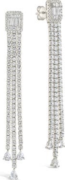 Sterling Forever Naomi Cubic Zirconia Drop Earrings