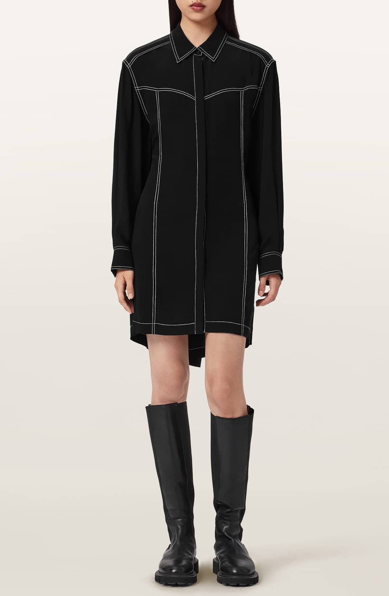 AllSaints Tala Long Sleeve Shirtdress