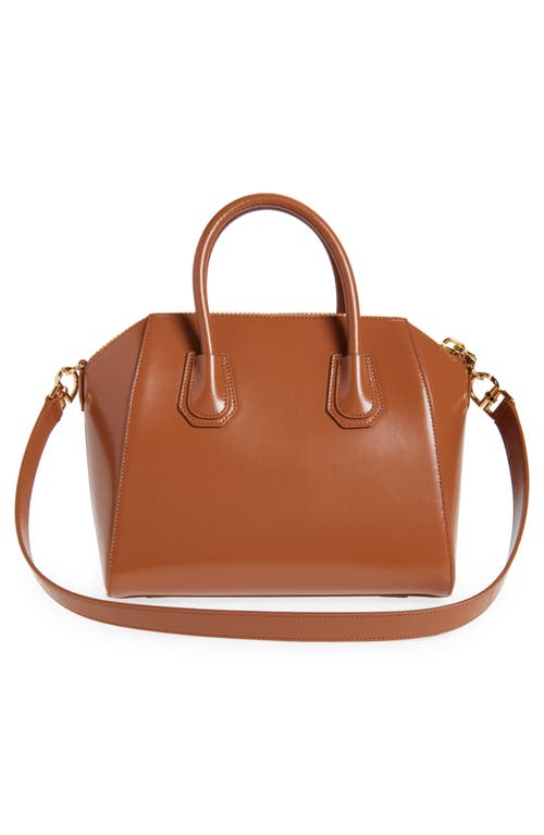 Givenchy Small Antigona Leather Satchel In Brown