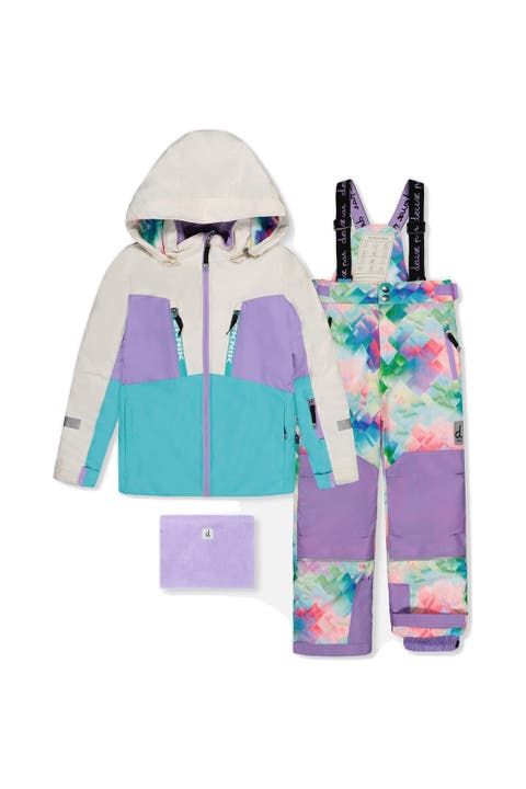 Teknik Diamond Pattern Jacket & Reinforced Pants Two Piece Snowsuit