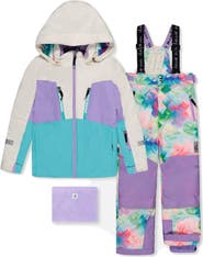 Deux par Deux Teknik Diamond Pattern Jacket & Reinforced Pants Two Piece Snowsuit