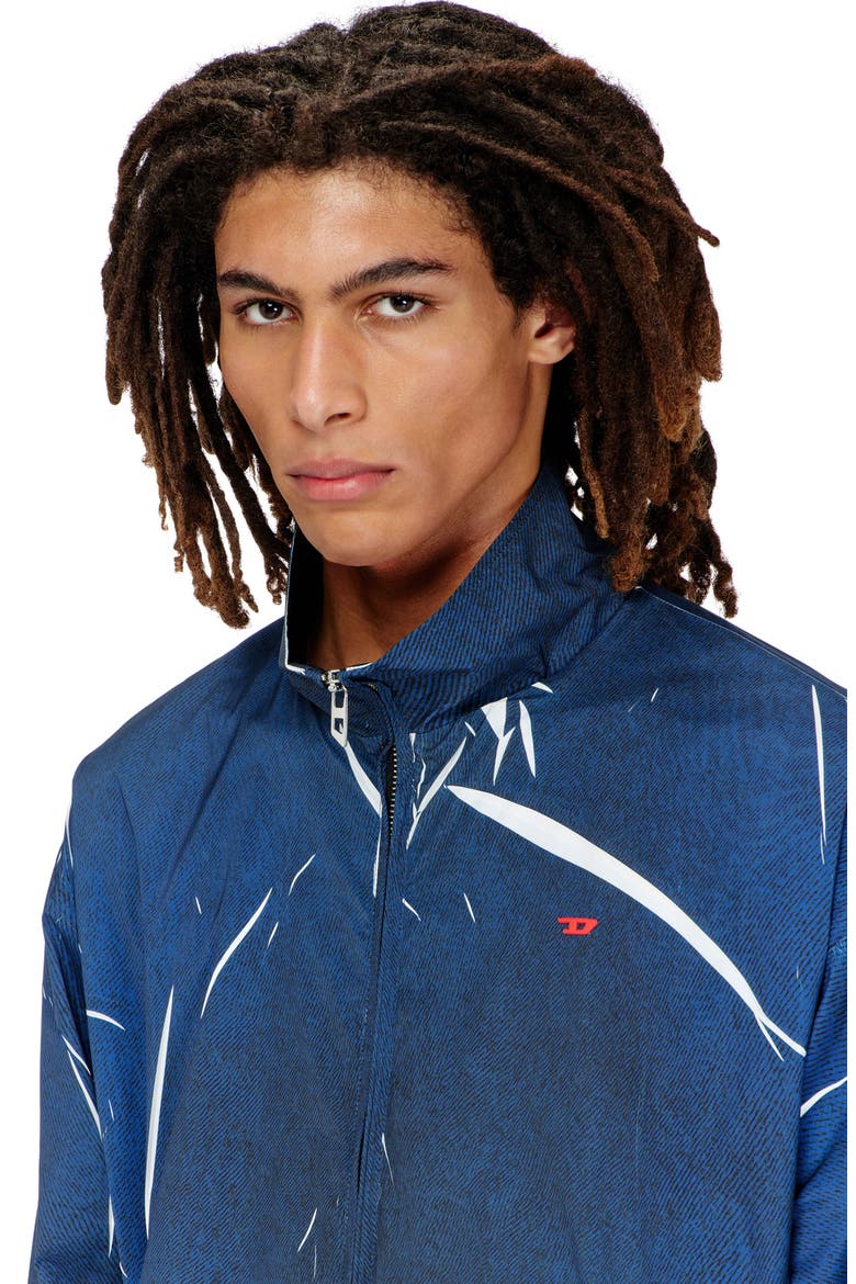 Garment Printed Jacket, Alternate, color, INDIGO/ BLUE